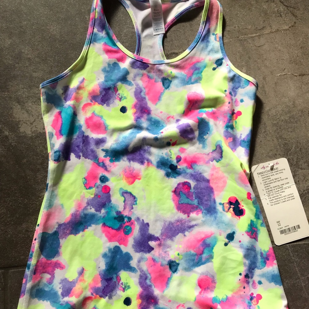 NWT Ivivva Tank 12 2 Yellow Pink Purple